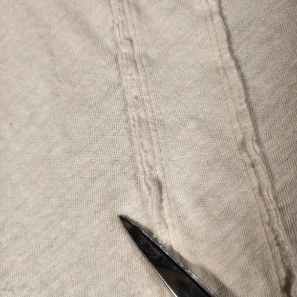 We The Free Cream Tunic Top Short Sleeve Collared Pocket Casual Boho Small - Picture 4 of 9